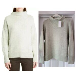 Vince Marbled Funnel Neck Wool Blend Sweater, Size L, NWT